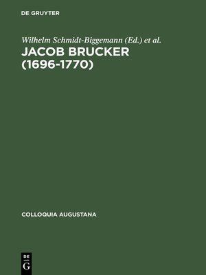 cover image of Jacob Brucker (1696–1770)